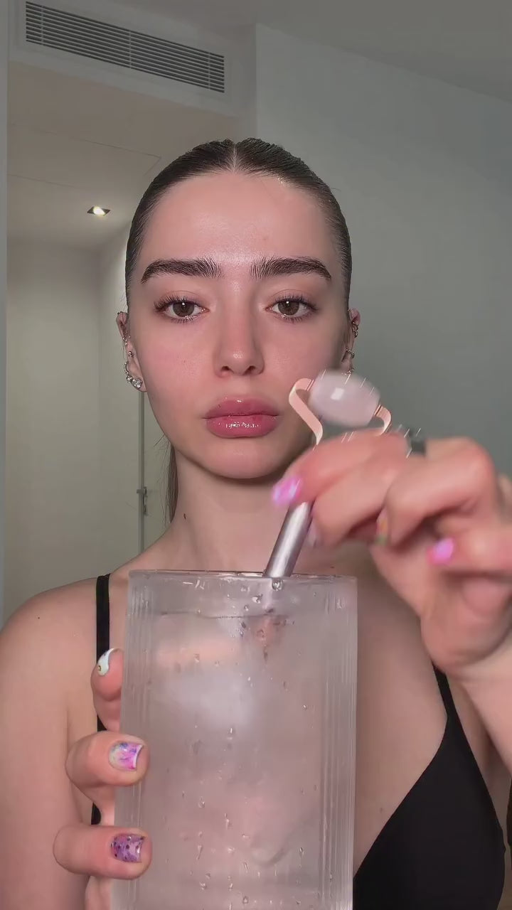 Facial Massager Jade Roller & Gua Sha Tool Natural Himalayan Stone for Face Neck Healing Skin Wrinkles & Serum Application