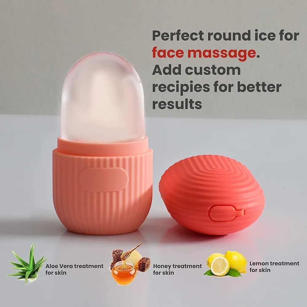 Ice Roller for Face Massager | Cooling Facial Roller for Men & Women | Reduces Puffiness, Dark Circles & Swelling | Reusable, Durable Tool for Glowing Skin
